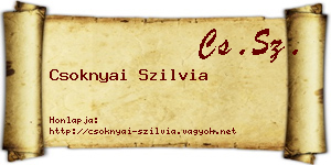 Csoknyai Szilvia névjegykártya